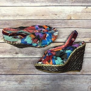 Irregular Choice Wedge Sling Back Shoe